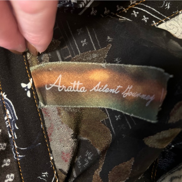 Aratta Silent Journey Little Secrets Shirt, floral, embroidered, burnout, EUC, L - Picture 12 of 15